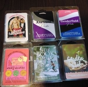 Six new wax melts from crumble candle co.